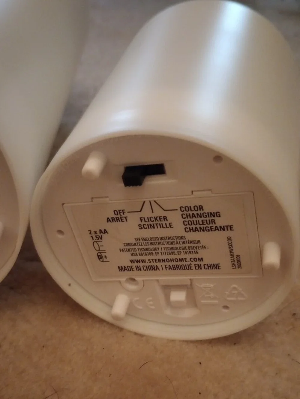 PIER 1 Battery Operated Color Changing White LED Pillar Candles - Set of 2